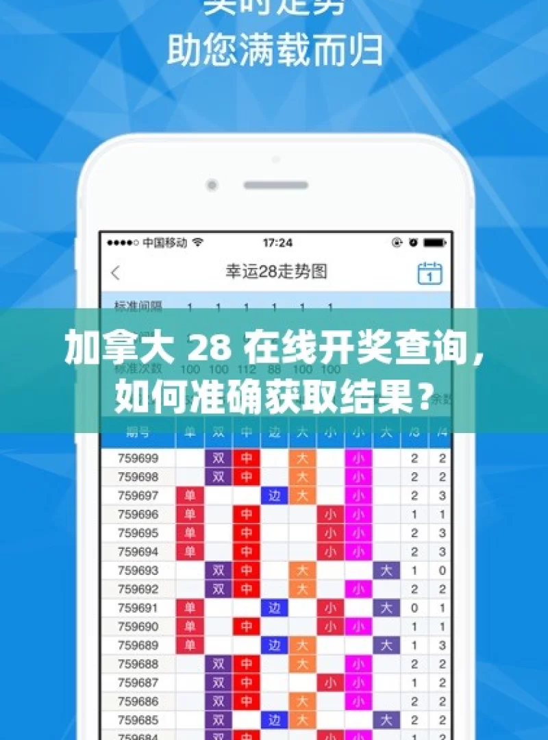 加拿大 28 在线开奖查询，如何准确获取结果？