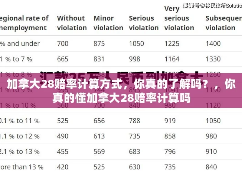 加拿大28赔率计算方式，你真的了解吗？，你真的懂加拿大28赔率计算吗