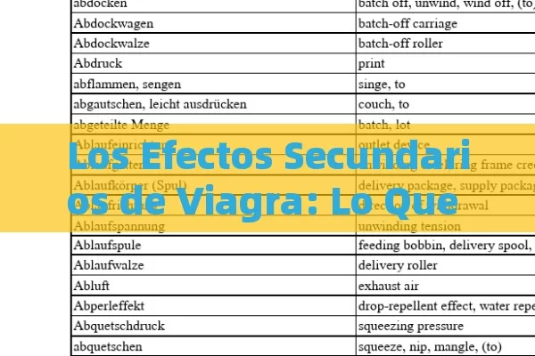 Los Efectos Secundarios de Viagra: Lo Que Debes Saber,Efectos Secundarios de Viagra