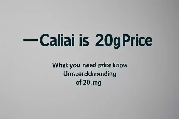 Cialis 20 mg precio: Lo que debes saber,Entendiendo el Precio de Cialis 20 mg